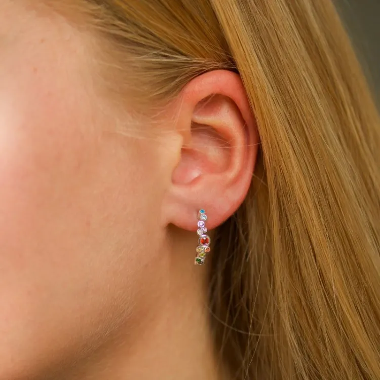 multifärgade halvcreol i silver - Bubbly Twist
