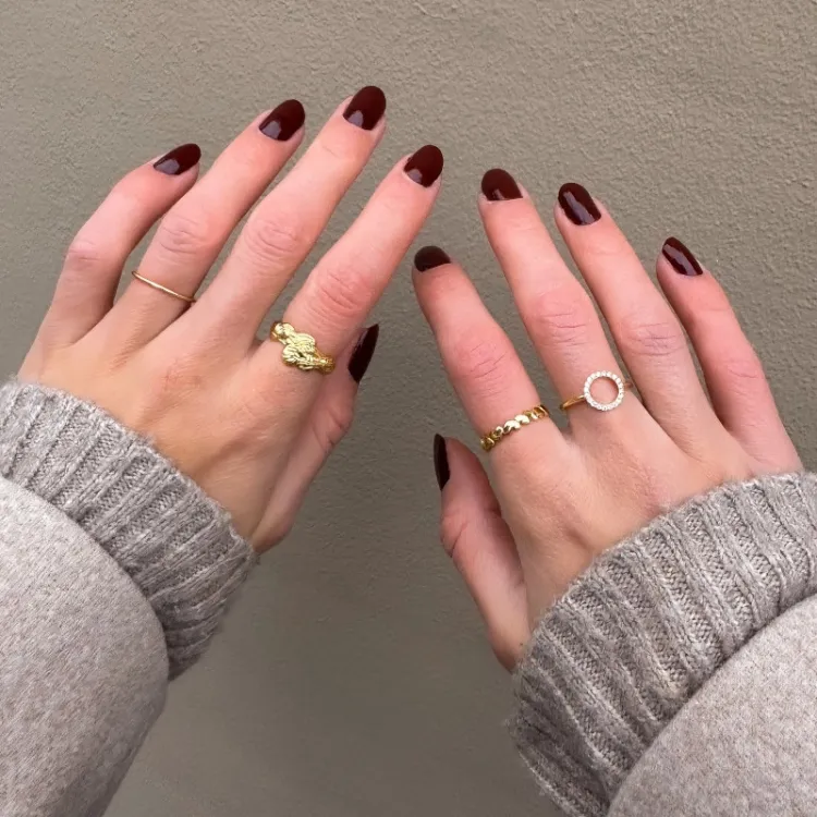 rund ring i förgyllt silver
