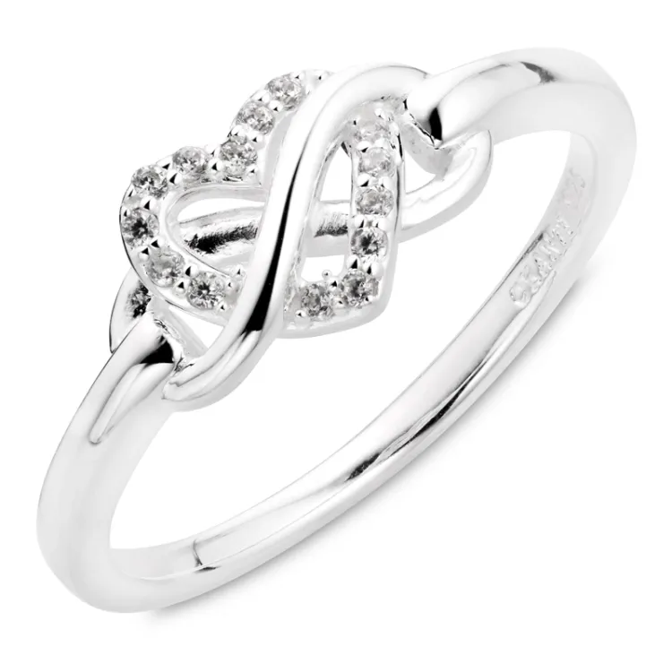 infinity zirkon ring i silver