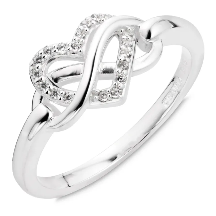 infinity zirkon ring i silver
