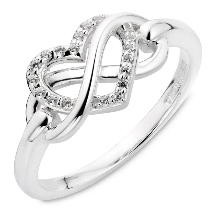 infinity zirkon ring i silver