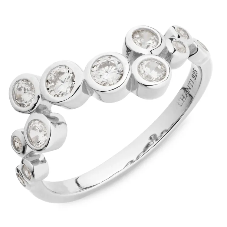 zirkon ring i silver - Bubbly Sparkle