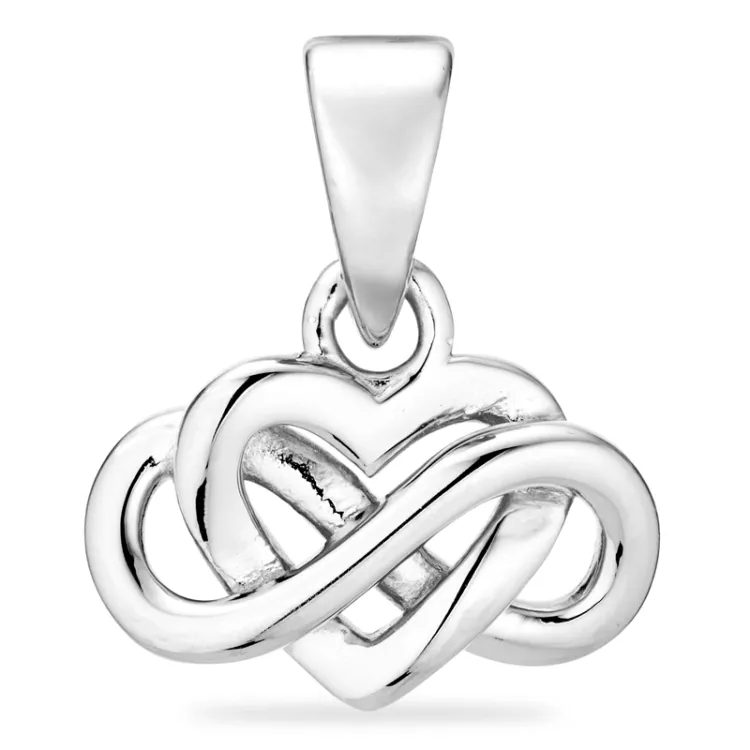 hjärta infinity hängen i förgyllt silver - Amoré