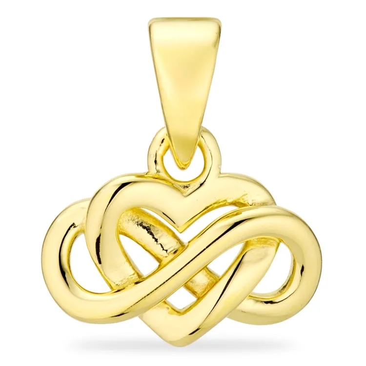 hjärta infinity hängen i förgyllt silver - Amoré