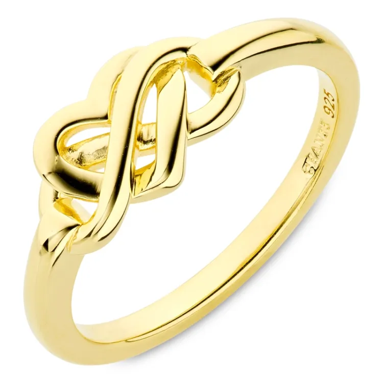 infinity ring i förgyllt silver - Amoré