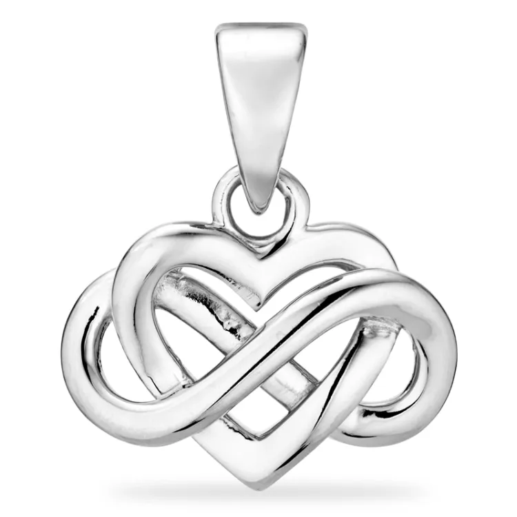hjärta infinity hängen i silver - Amoré
