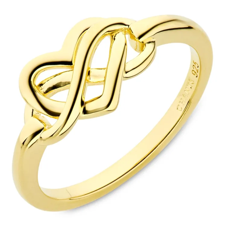 infinity ring i förgyllt silver - Amoré