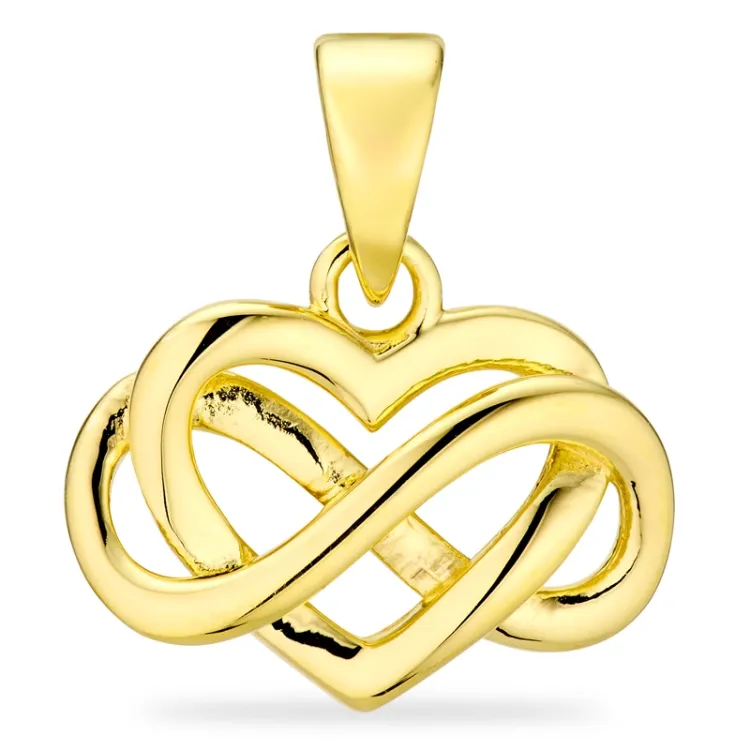 hjärta infinity hängen i förgyllt silver - Amoré