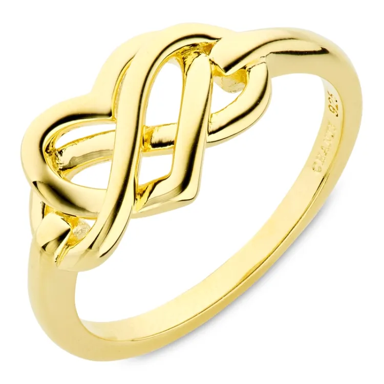 infinity ring i förgyllt silver - Amoré