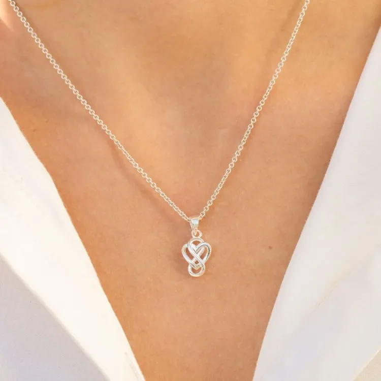 hjärta infinity hängen i silver - Amoré