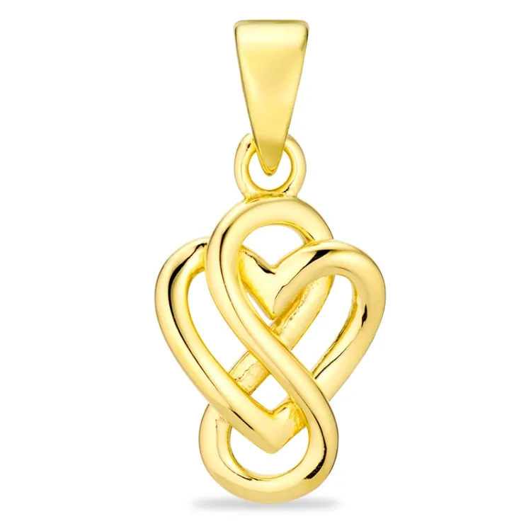 hjärta infinity hängen i förgyllt silver - Amoré