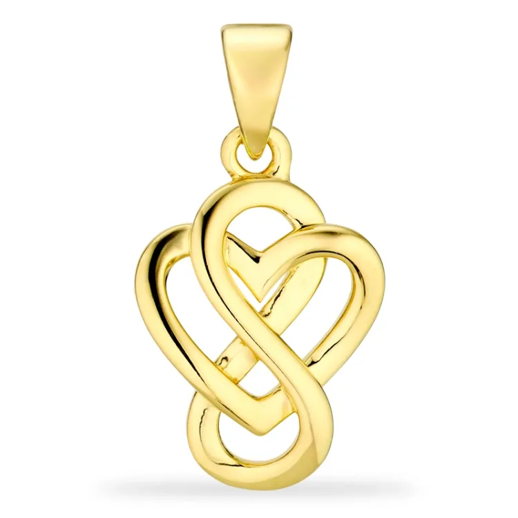 hjärta infinity hängen i förgyllt silver - Amoré