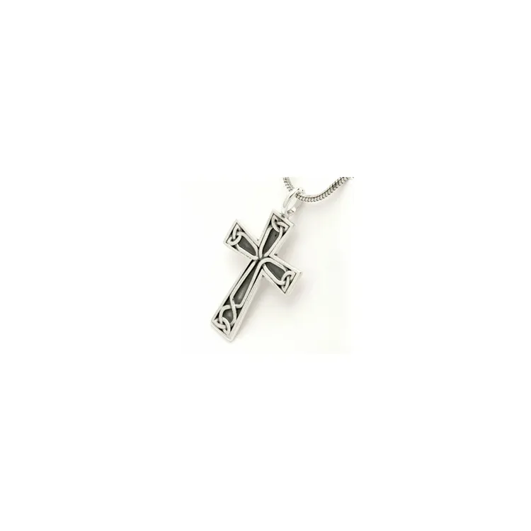 Långt korshänge i oxiderat sterlingsilver