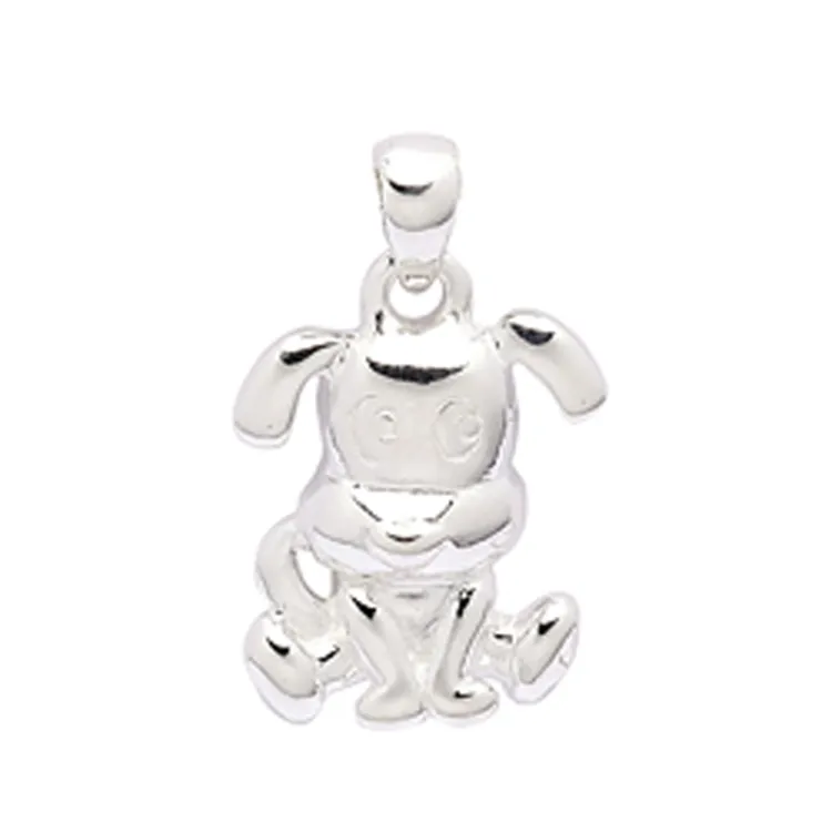 Blank hundar hängen i silver