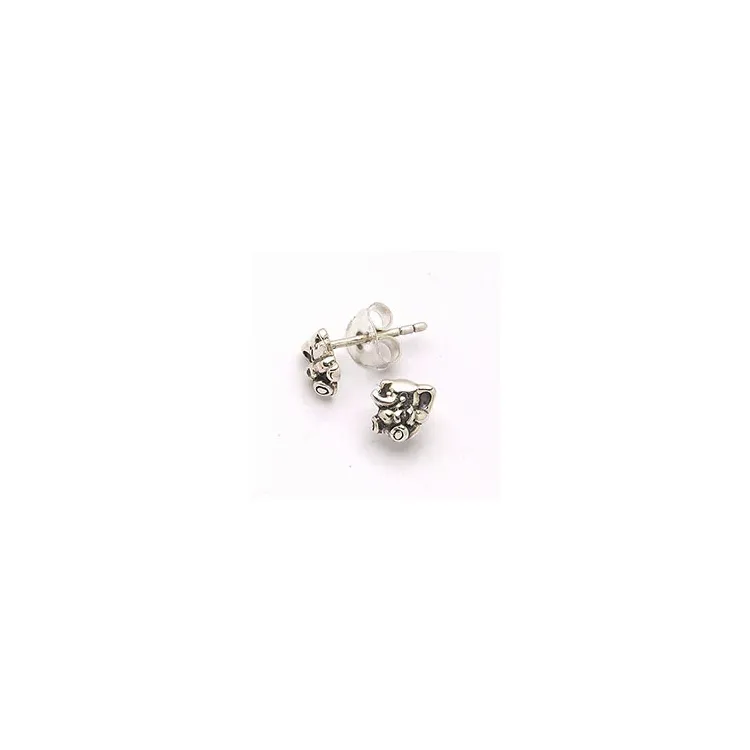Elefant örhängestift i oxiderat sterlingsilver