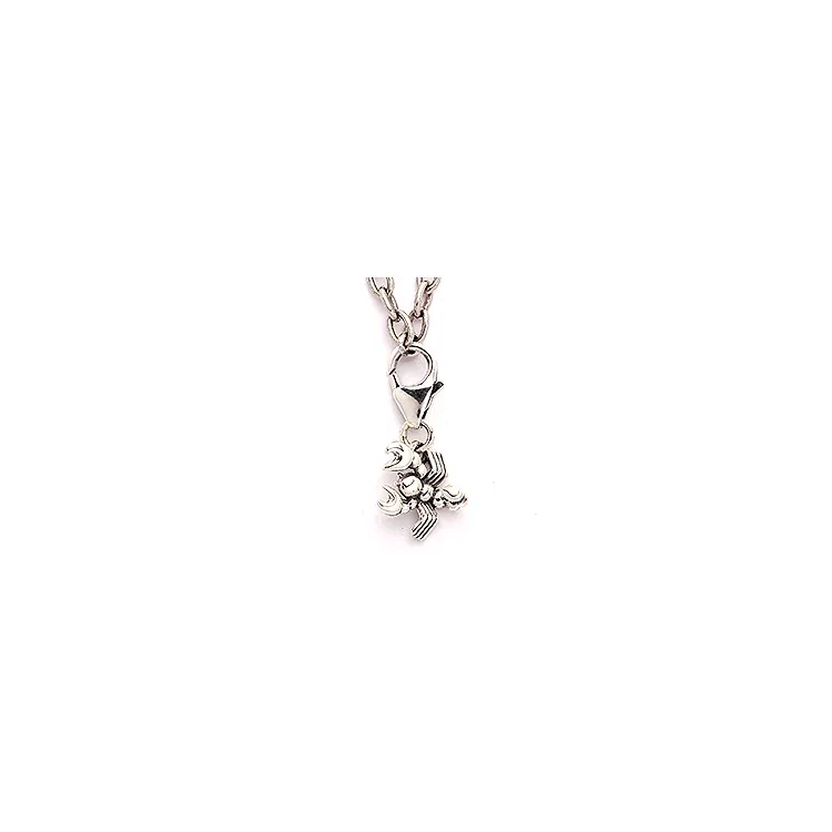 Skorpionen stjärntecken charm i oxiderat sterlingsilver