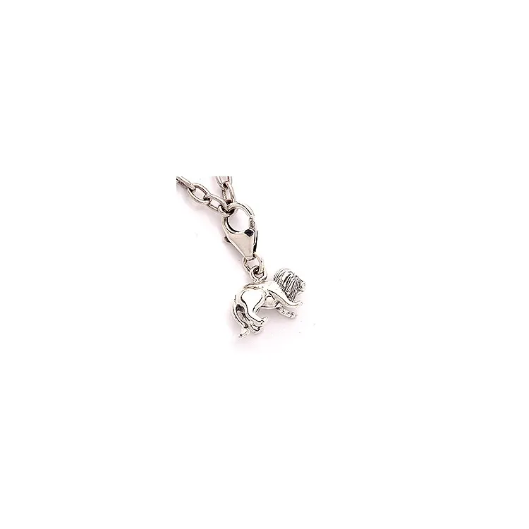 Lejonet charm i oxiderat sterlingsilver 