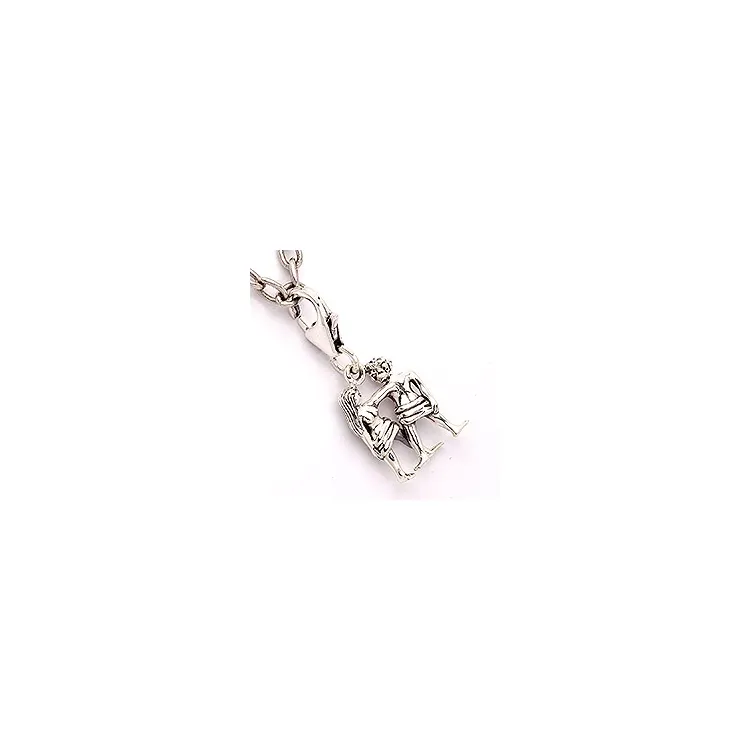 Tvillingarna stjärntecken charm i oxiderat sterlingsilver 
