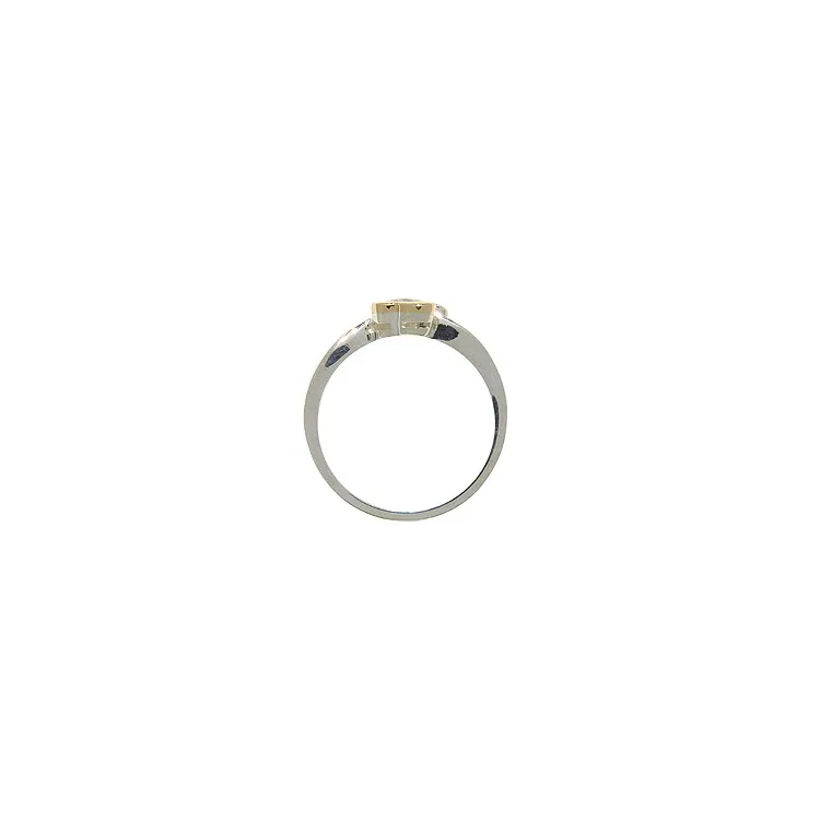 Hjärta ring i silver med förgyllt silver