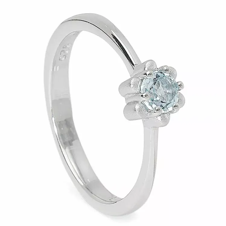 Smal rund ring i silver