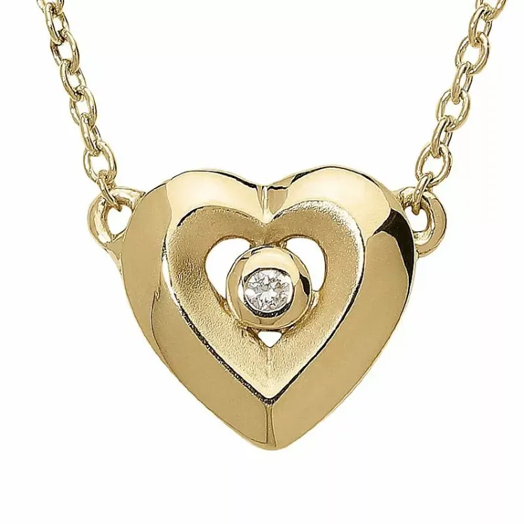 Hjärta halsband i 9 karat guld med hjärthängen i 9 karat guld