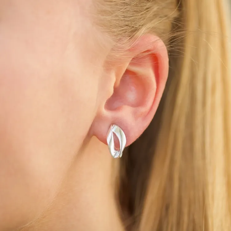 öronclips i silver