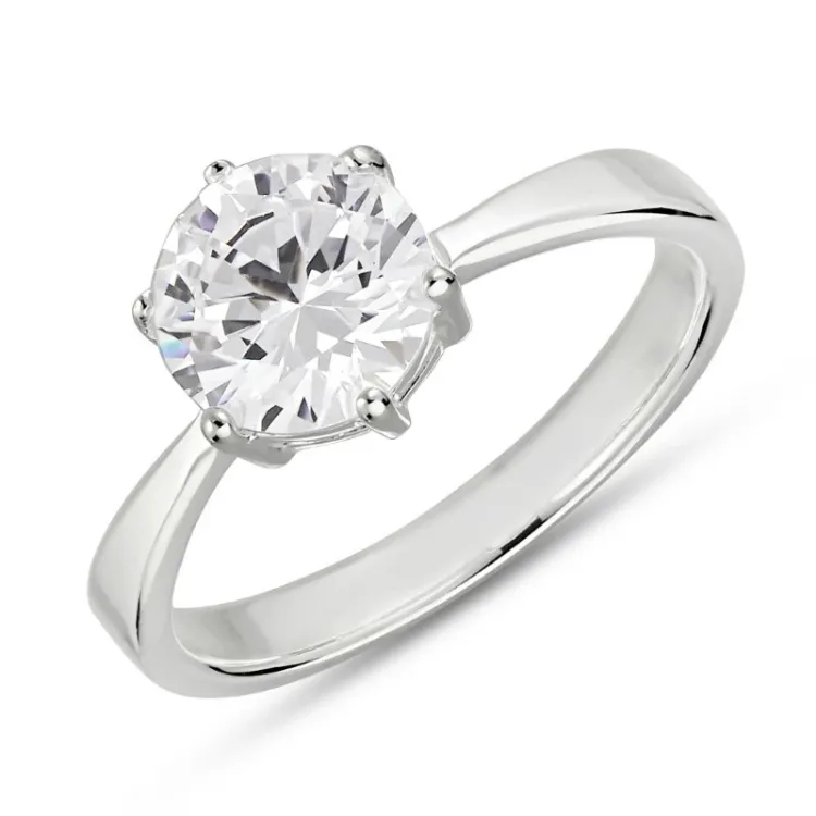 zirkon ring i silver