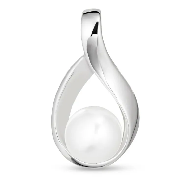 pärla hängen i silver
