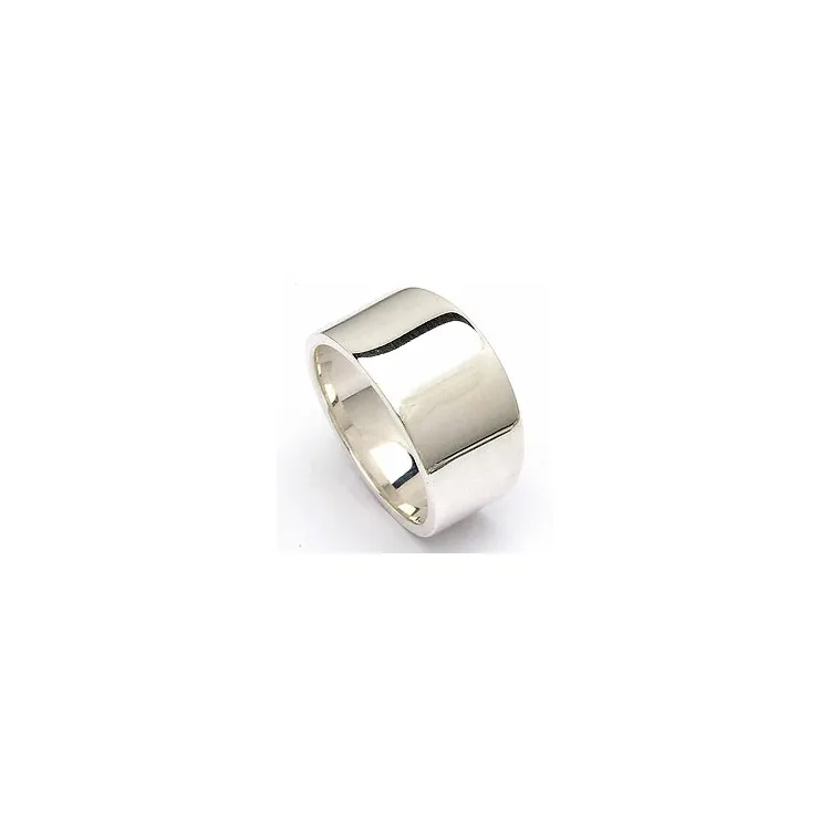 Bred ring i silver