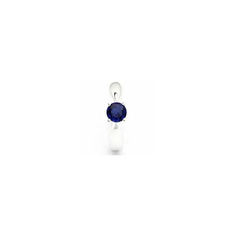 blå safir ring i silver