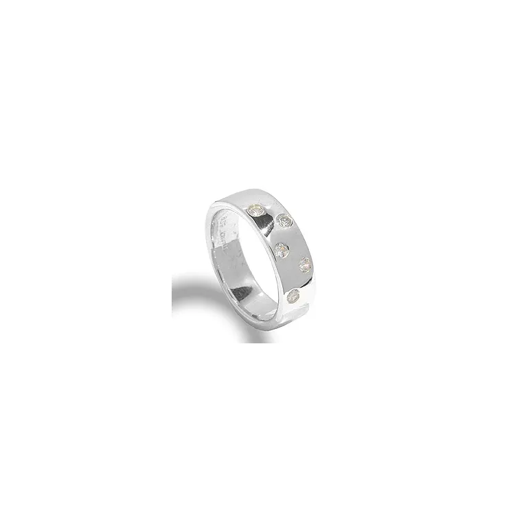 Zirkon ring i silver