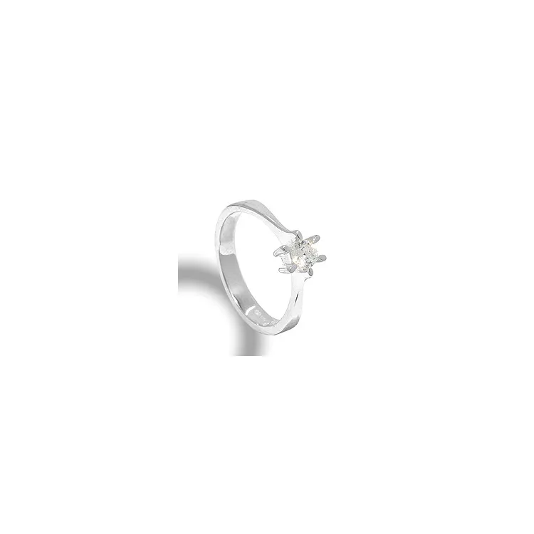 Solitärring i silver