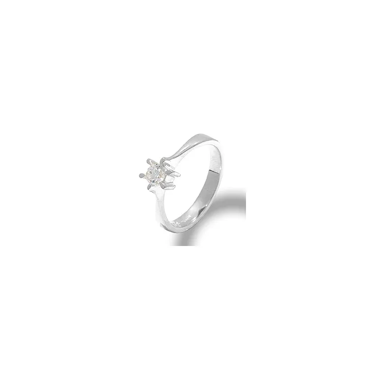 Solitärring i silver