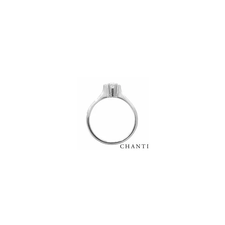 Solitärring i silver