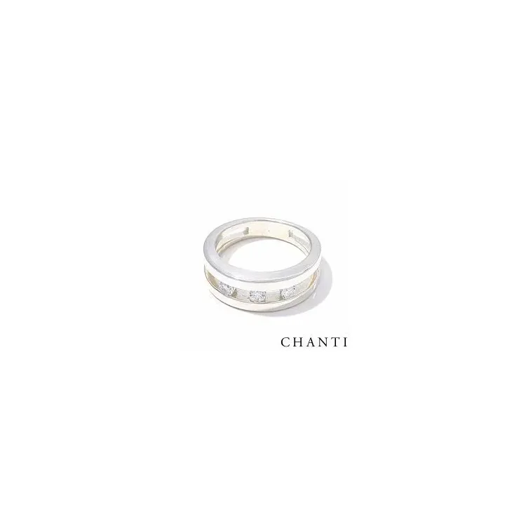 Förtjusande vit zirkon ring i silver