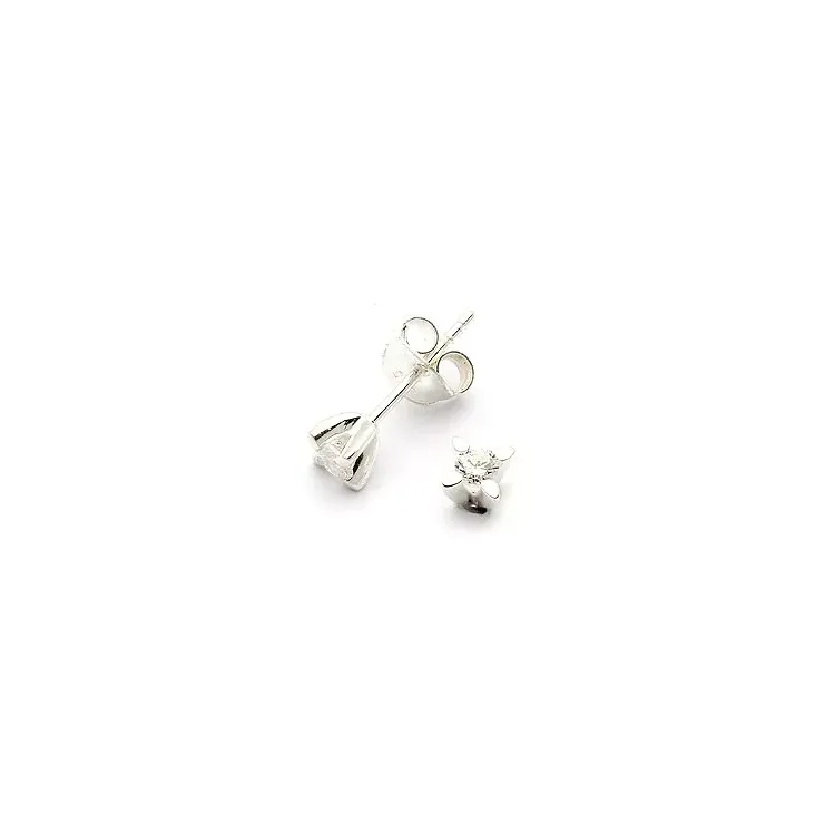 5 mm solitäreörhängestift i silver