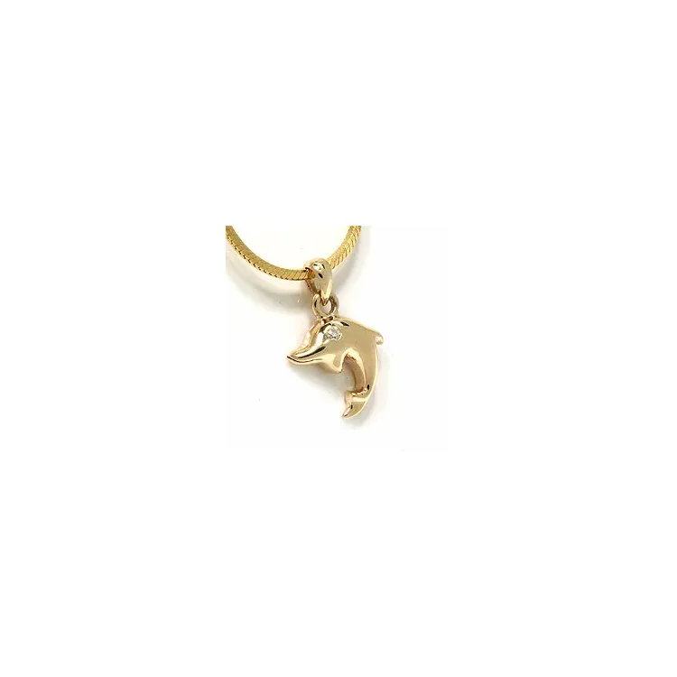 delfin hängen i 8 karat guld