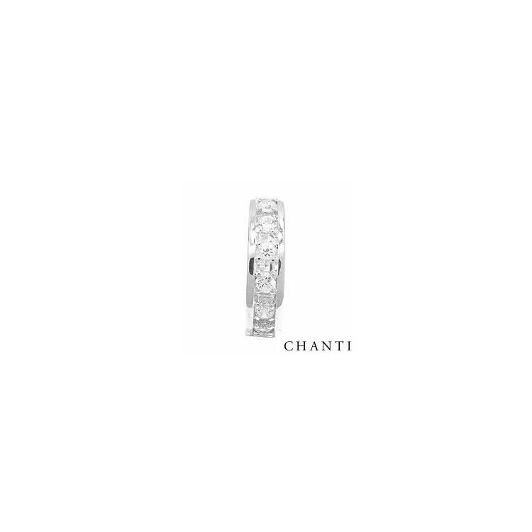 Enkel zirkon ring i silver