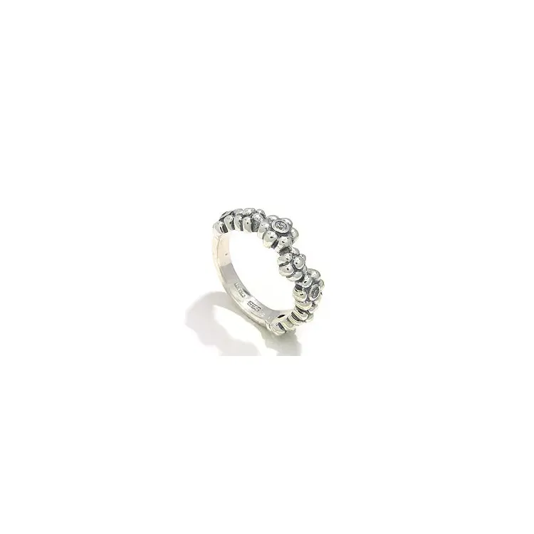 Blommor ring i silver