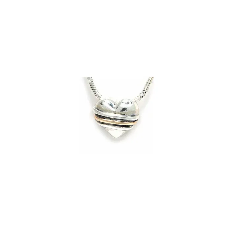hängen i oxiderat sterlingsilver och 8 karat guld