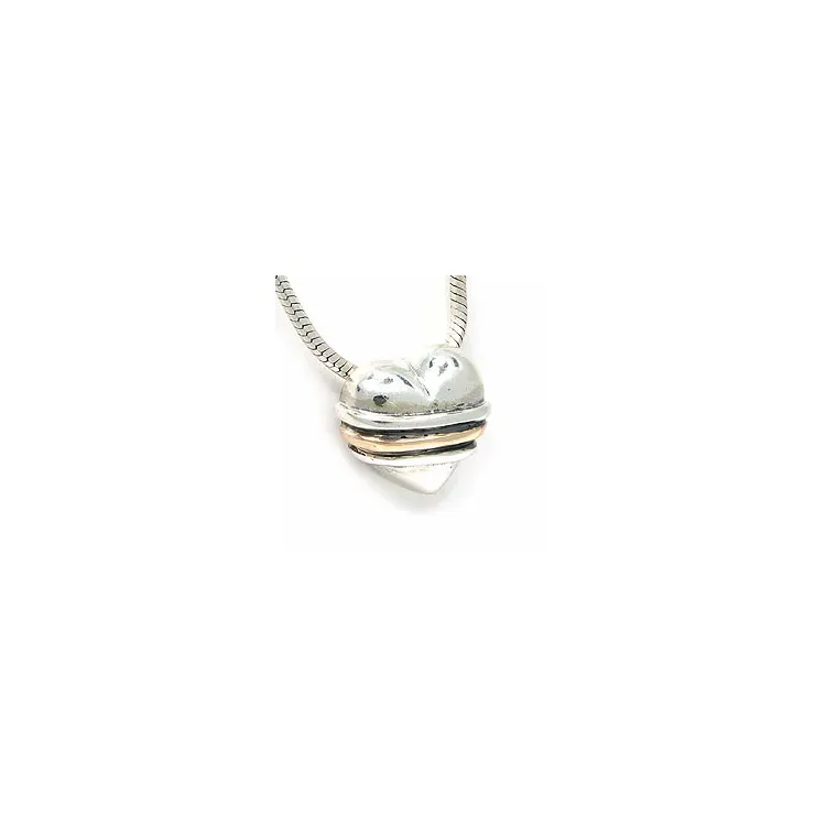 hängen i oxiderat sterlingsilver och 8 karat guld