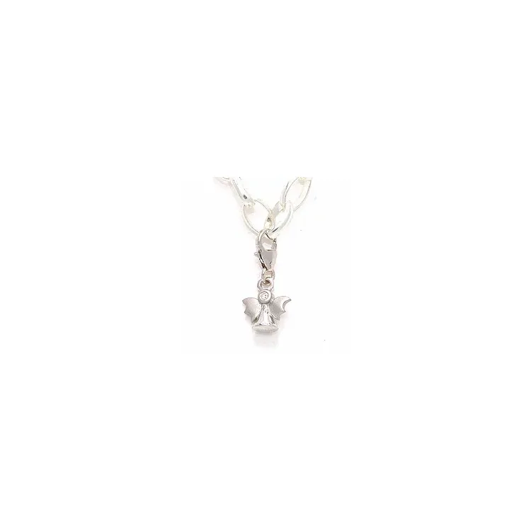 ängel zirkon charm i silver