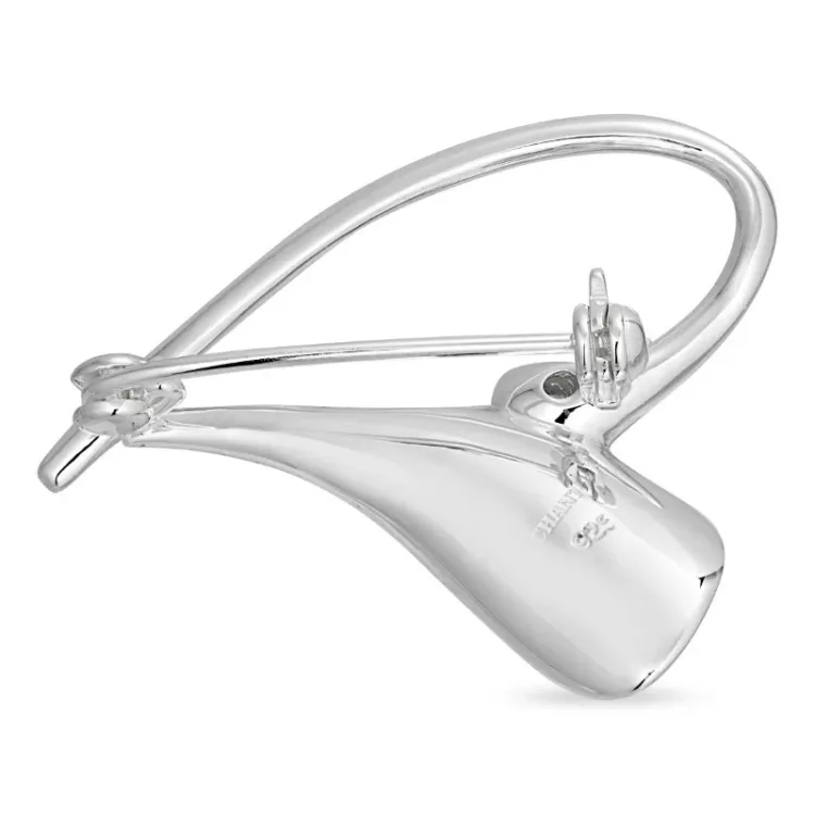 hjärta brosch i silver