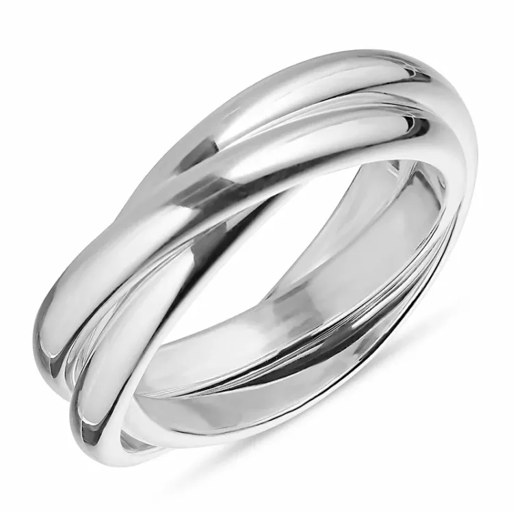 Kollektionsprov tre i en ring i silver