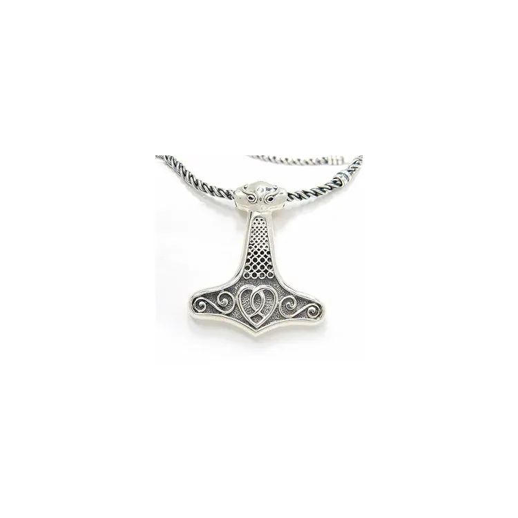 Herr tors hammare hängen i oxiderat sterlingsilver