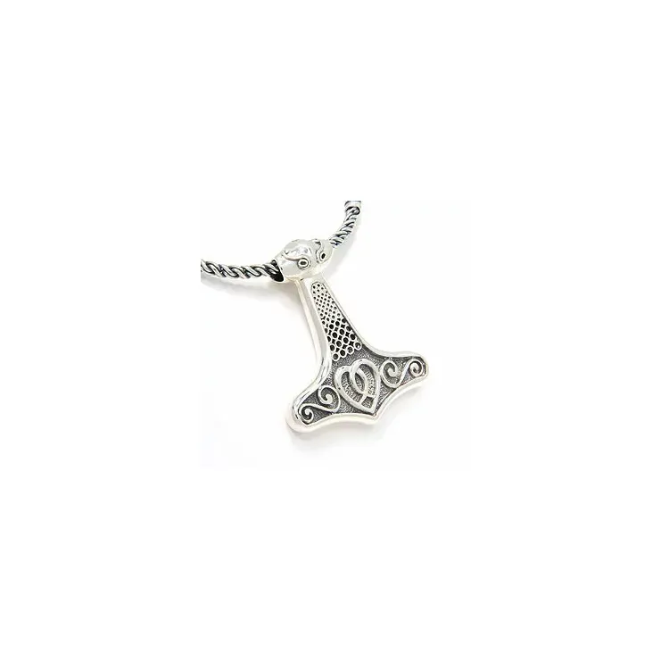 Herr tors hammare hängen i oxiderat sterlingsilver