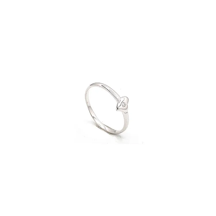 hjärta ring i silver