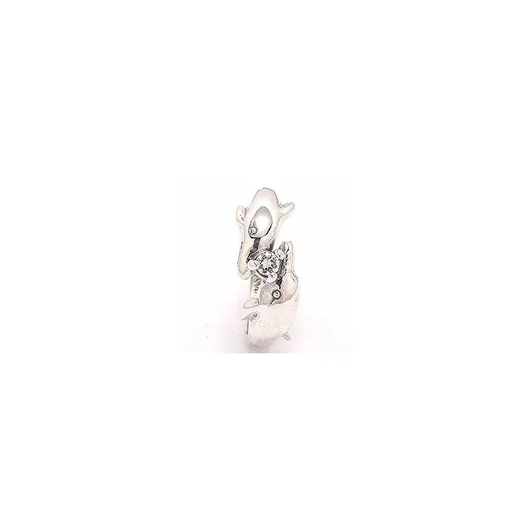 Delfin ring i oxiderat sterlingsilver