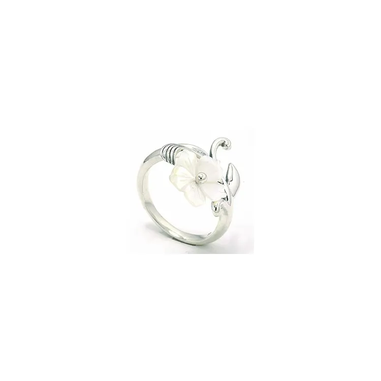 Blomring i oxiderat sterlingsilver