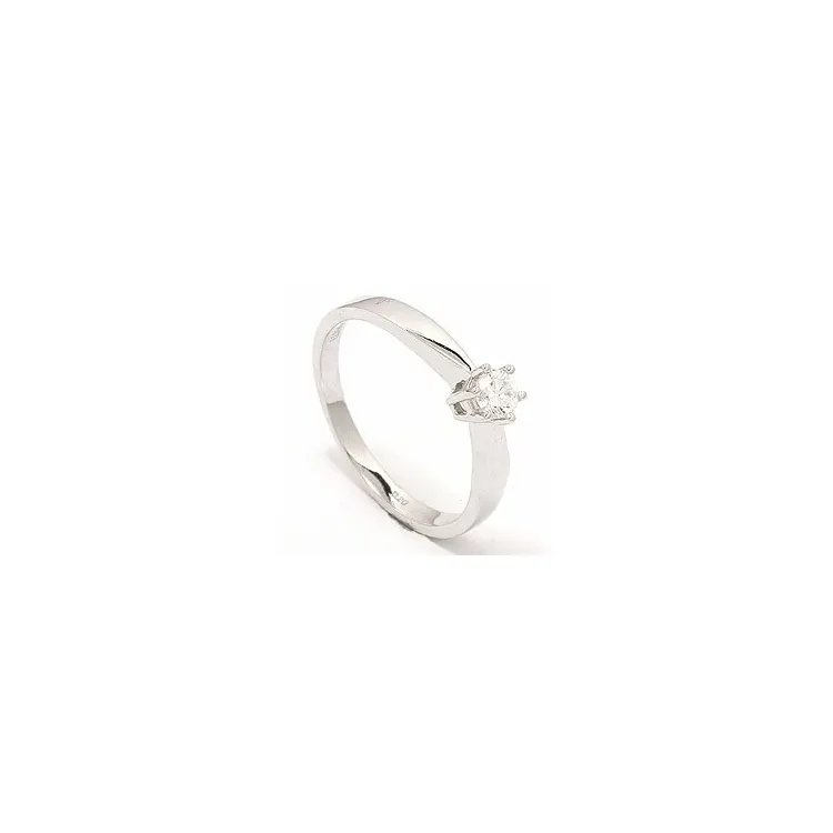 diamant vitguldsring i 14 karat vitguld 0,20 ct